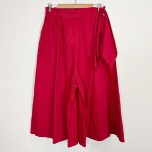 SEI BI-AAF Skirt Trousers Capri Womens L XL Large Red Wide Leg Made in Spain NWT